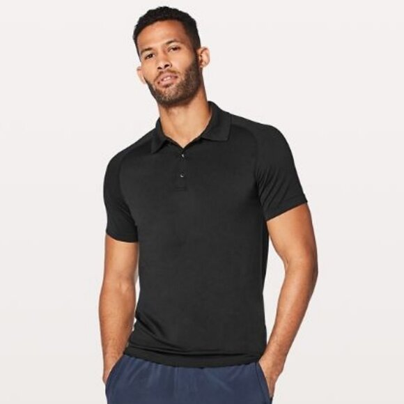 Lululemon Men's Metal Vent Tech Polo - Black - Picture 1 of 7